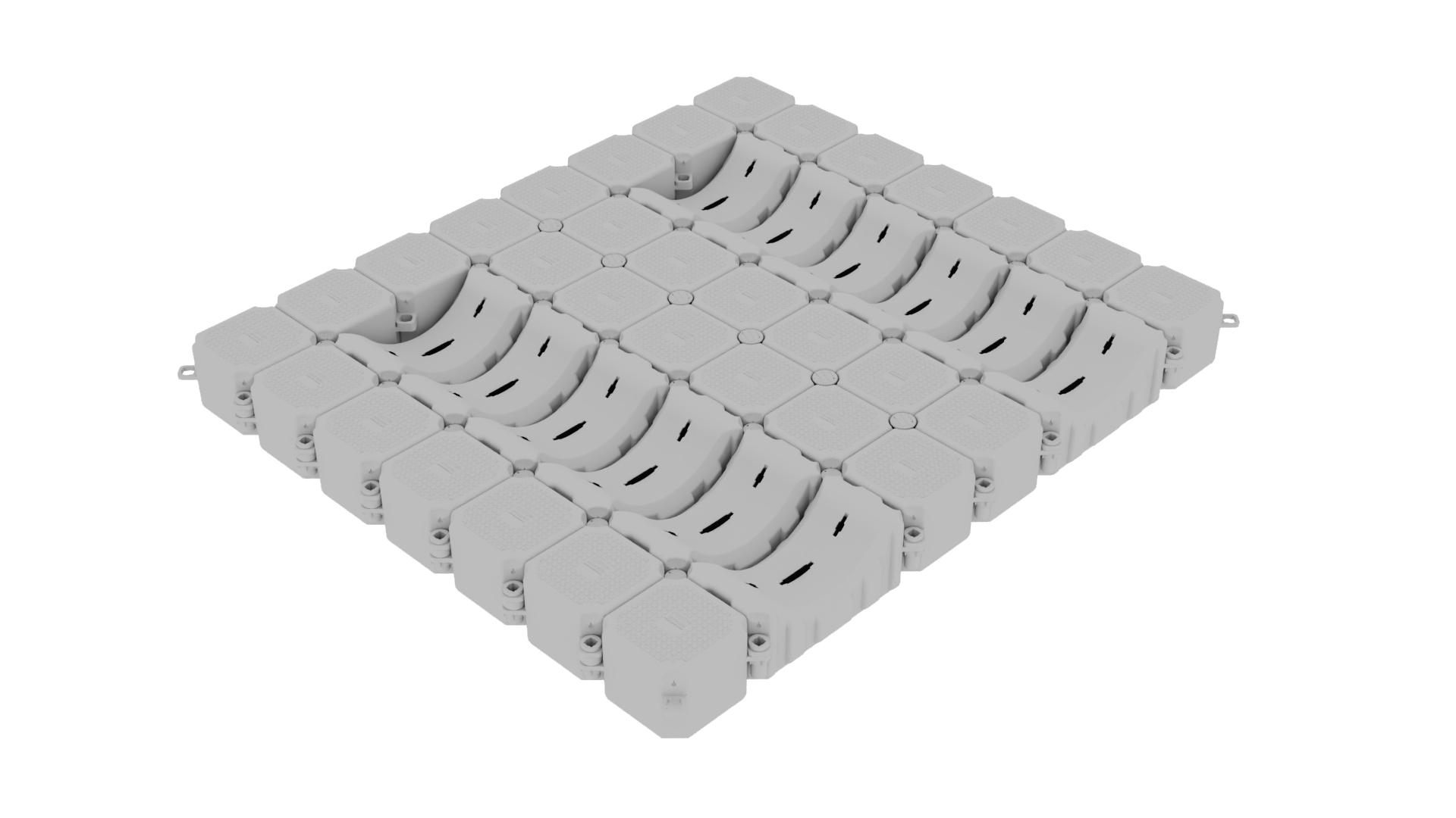 3D render of a Custom Dry Dock 3.5m x 4m double jet ski dock