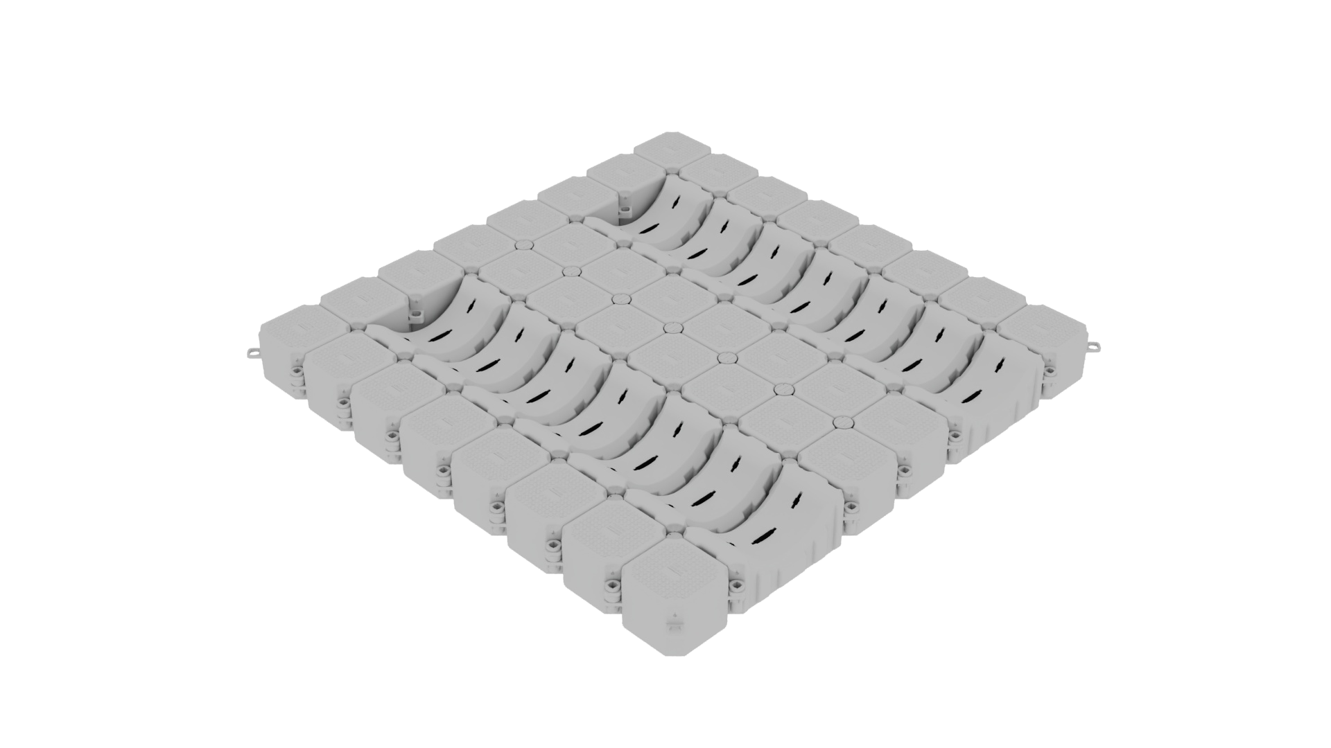 3D render of a Custom Dry Dock 4m x 4m dock