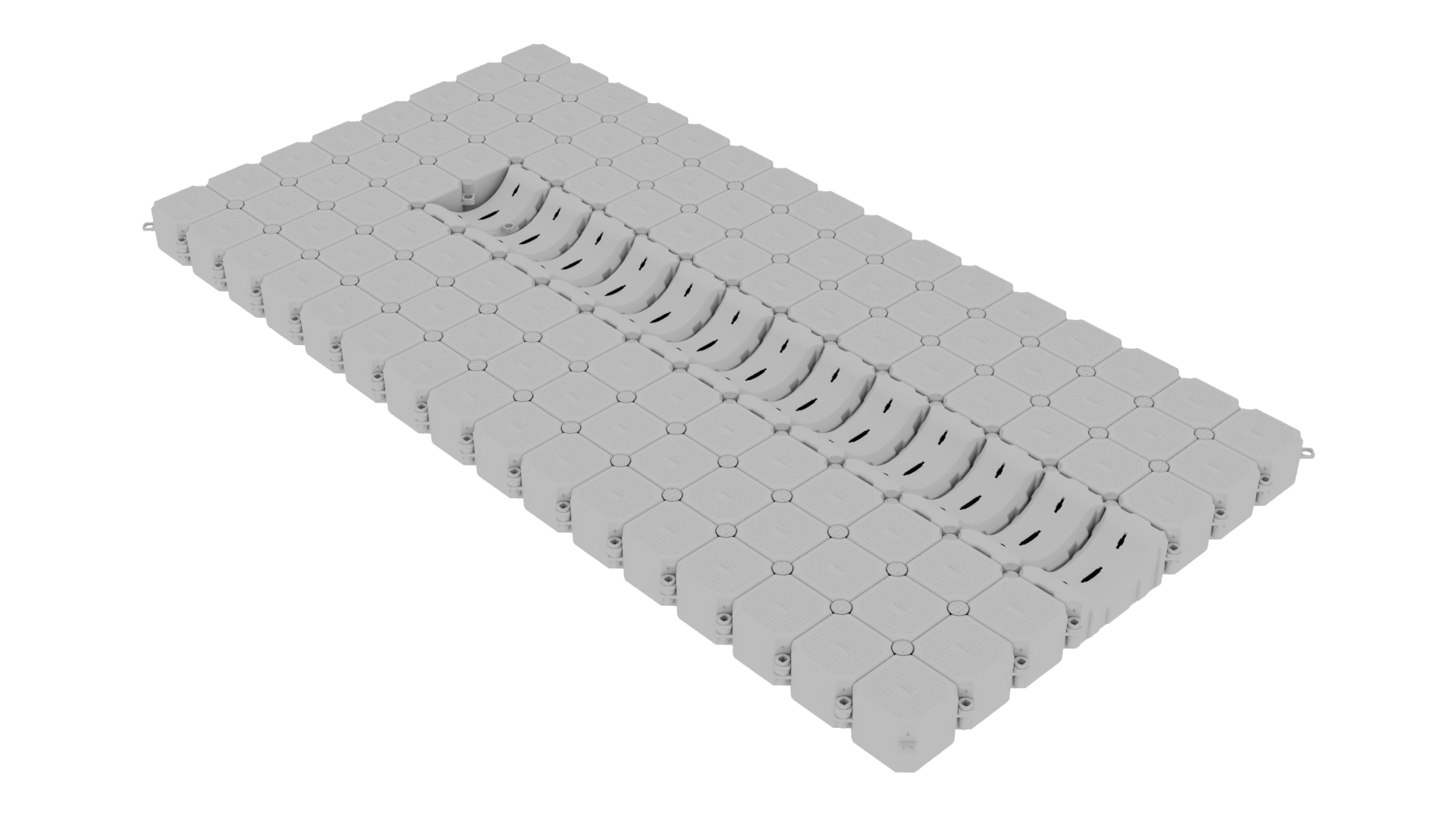 3D render of a Custom Dry Dock 8m x 4m dock