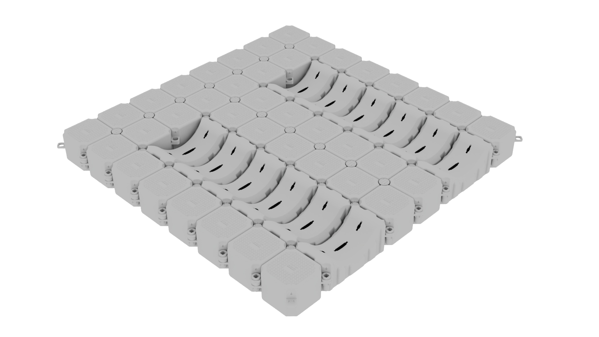 3D render of a Custom Dry Dock 4m x 4m double jet ski dock