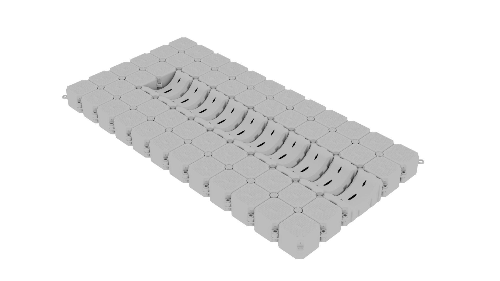 3D render of a Custom Dry Dock 6m x 3m dock